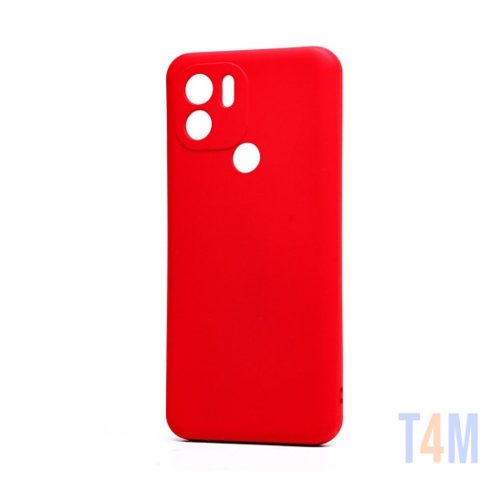 Capa de Silicone com Moldura de Câmera para Xiaomi Redmi A1 Plus Vermelho